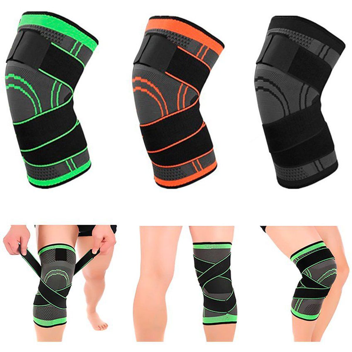 GENERICO - Rodillera antideslizante deportiva con presión