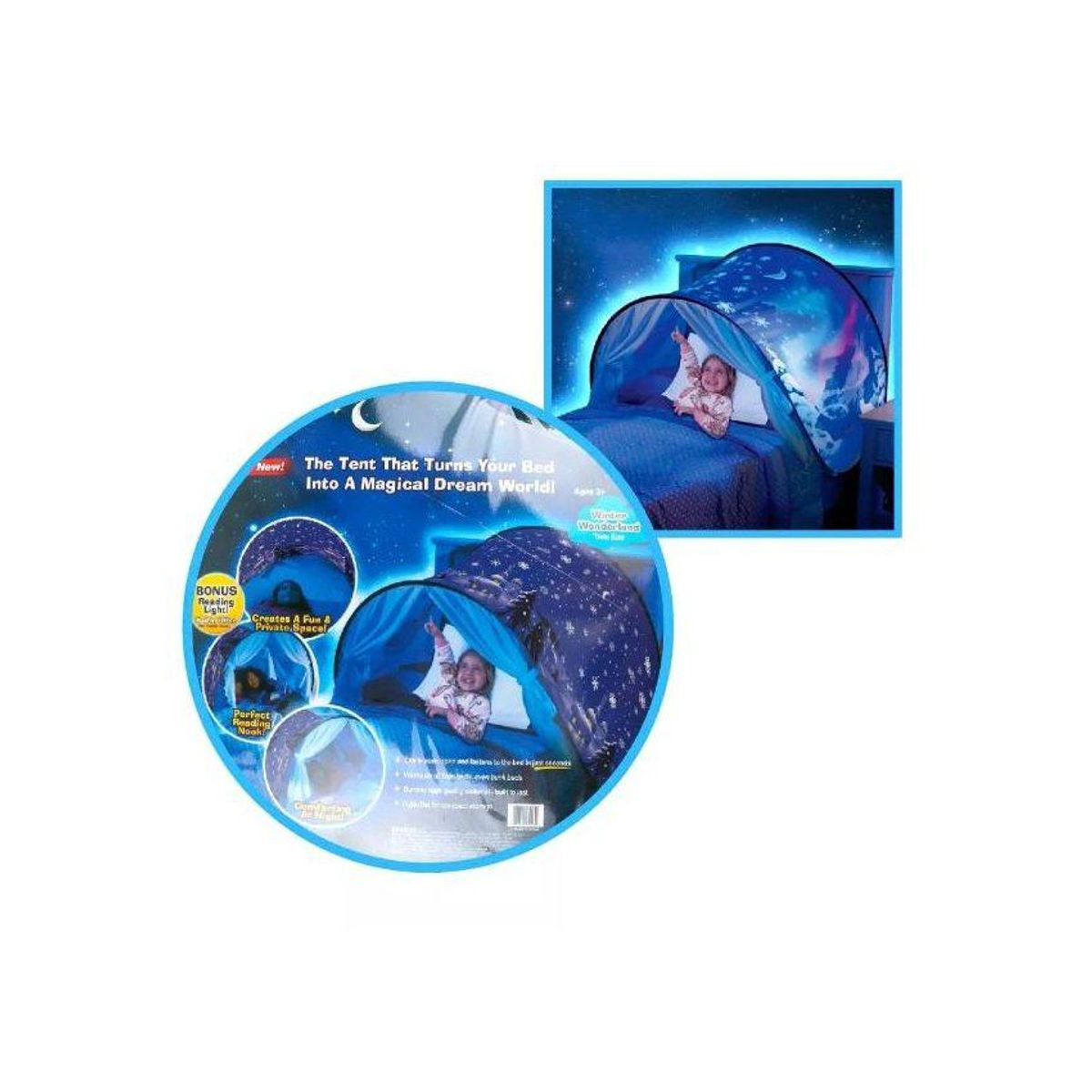 GENERICO - Carpa plegable ensueño interior cama niños noche