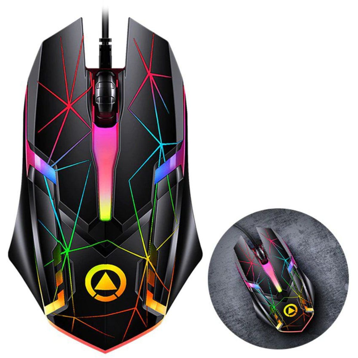 OEM - Mouse gamer g6 luminoso usb  para gaming, 1200 dpi