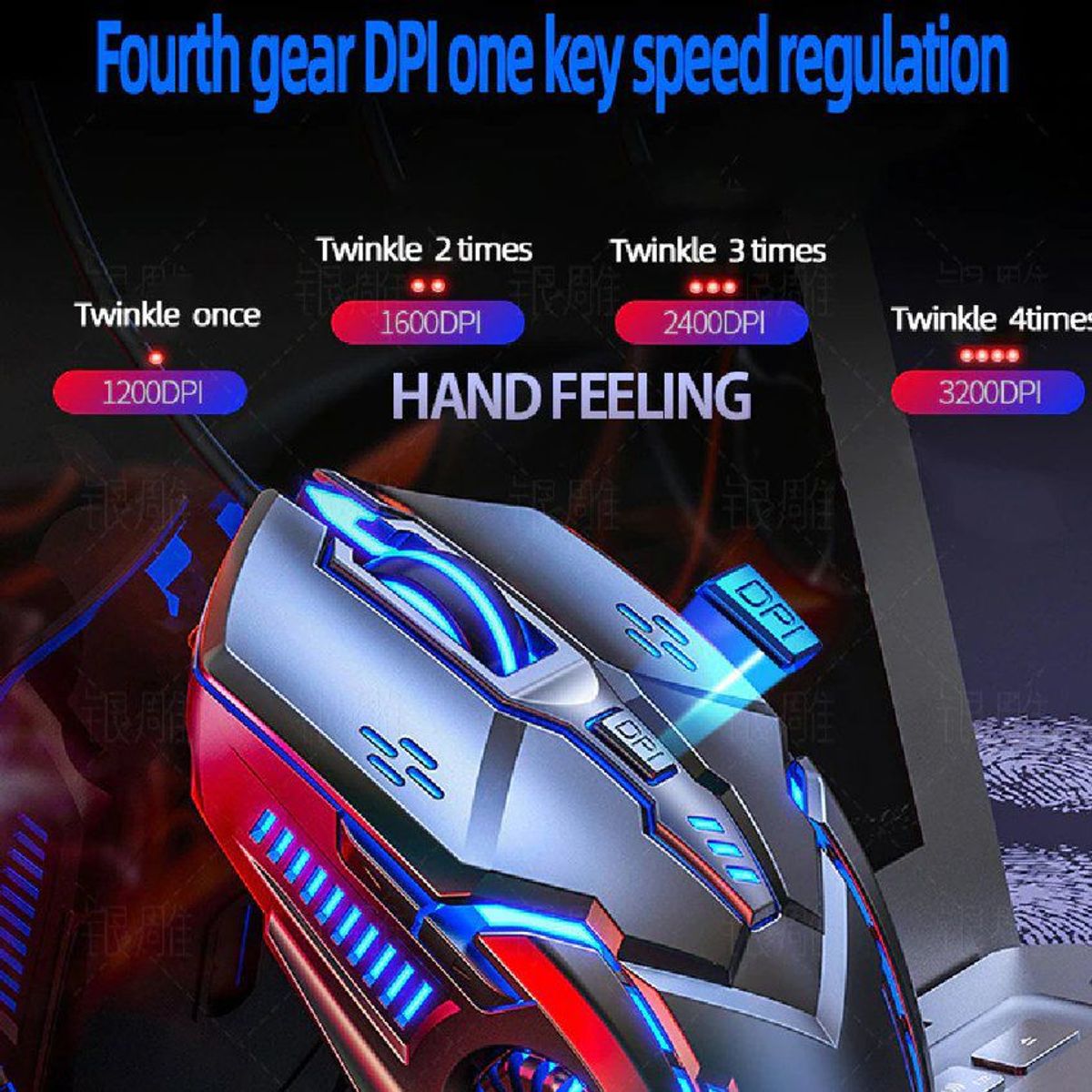 OEM - Mouse gamer g5 luminoso usb  para gaming, 2400 dpi