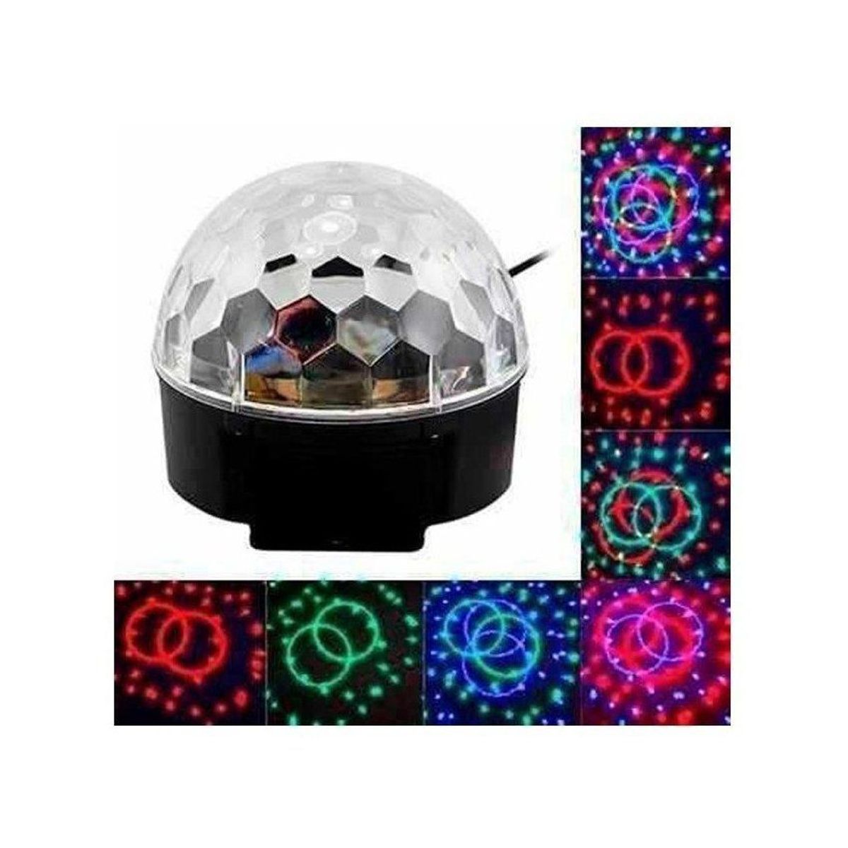 GENERICO - Bola parlante mp3 luces disco sicodélicas audioritmico