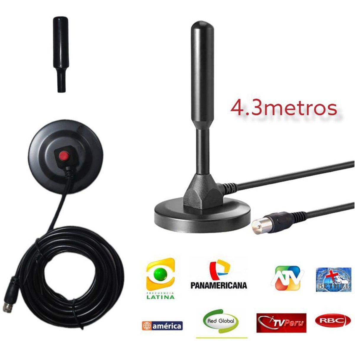 OEM - Antena hdtv para tv lcd smart tv  vhf-uhf señal digital cable 4.3m