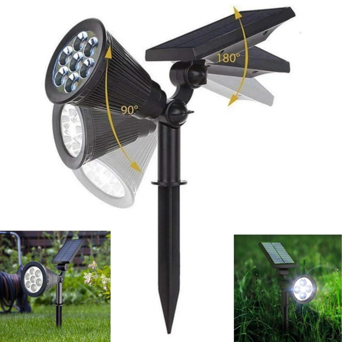 OEM - Luz Led Solar Recargable con Sensor para Jardin y Pared