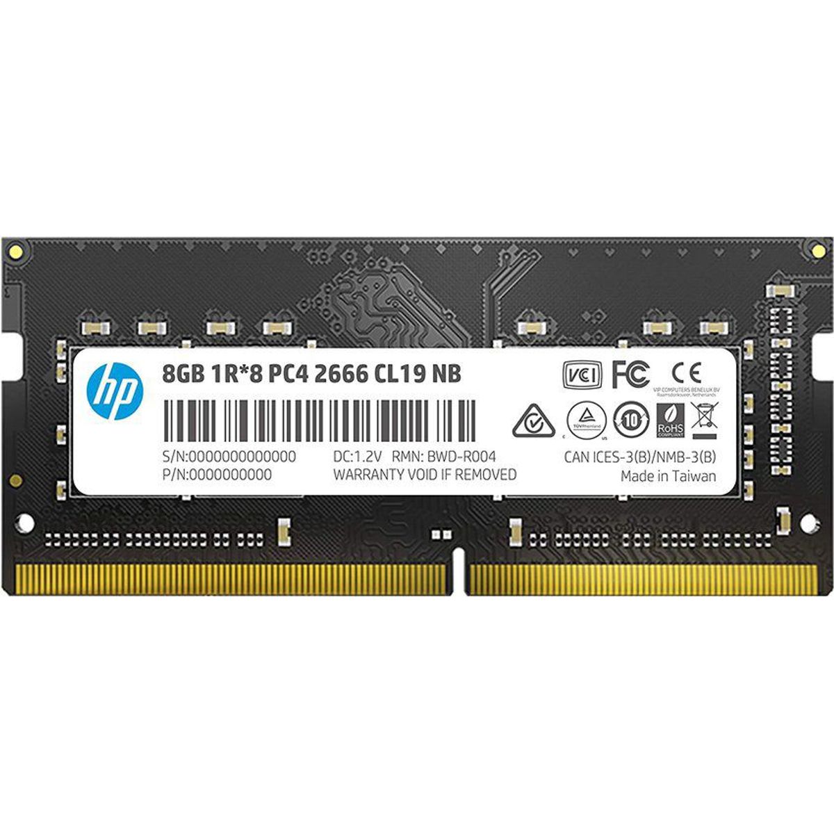 HP - Memoria ram sodimm hp s1 8gb ddr4 2666mhz laptop lenovo asus hp acer