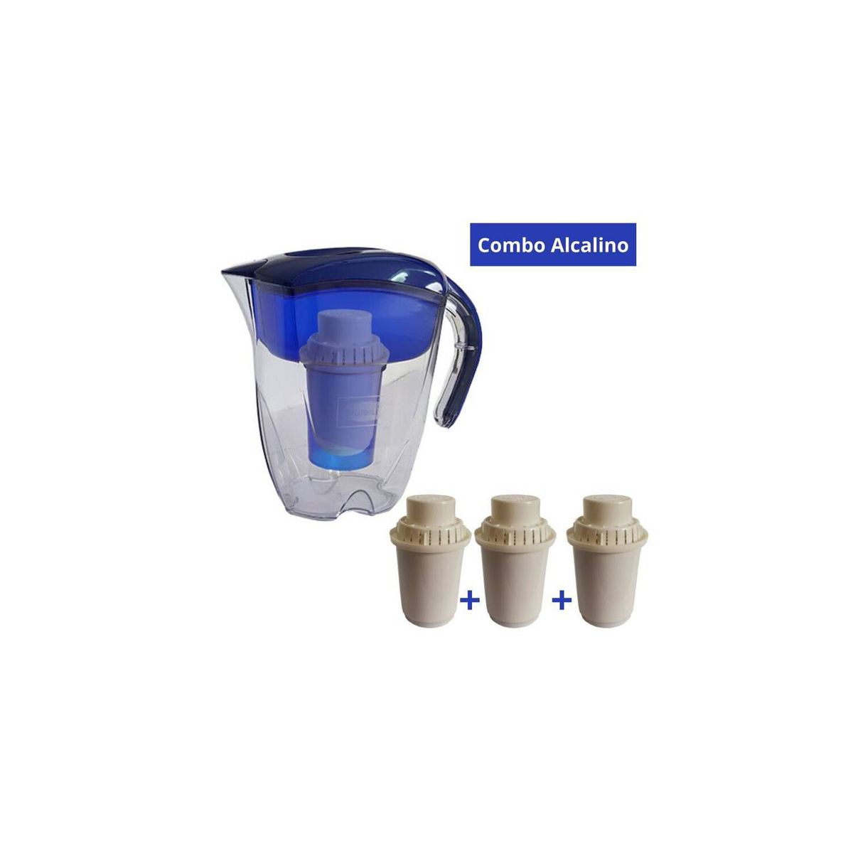 GENERICO - Jarra alcalina azul 3.5 litros + 3 filtros