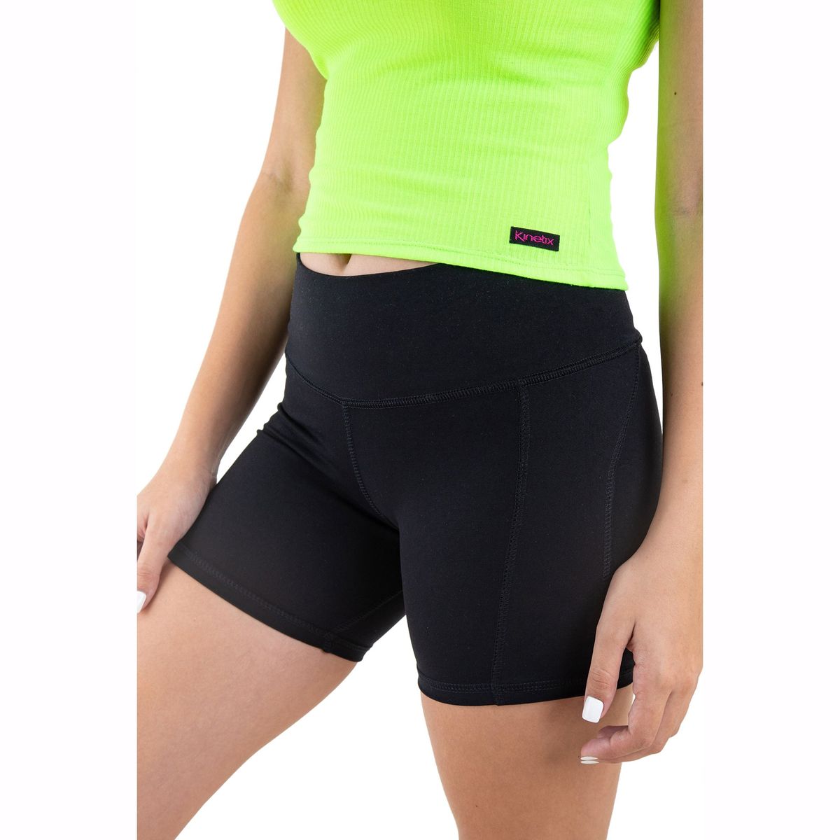 KINETIX - Pantaloneta Biker Short Kinetix Supplex Slim Mujer Negro