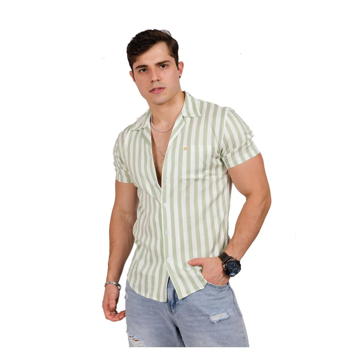 TROPIKL - Camisa Hawaiana Harmony Slim Fit Hombre