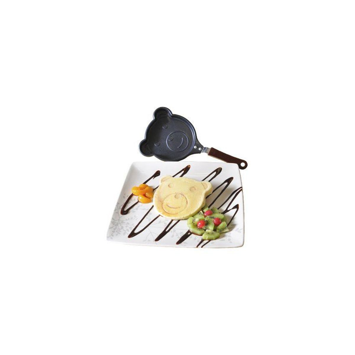 GENERICO - Sartén acero inoxidable molde oso para huevos y pancakes