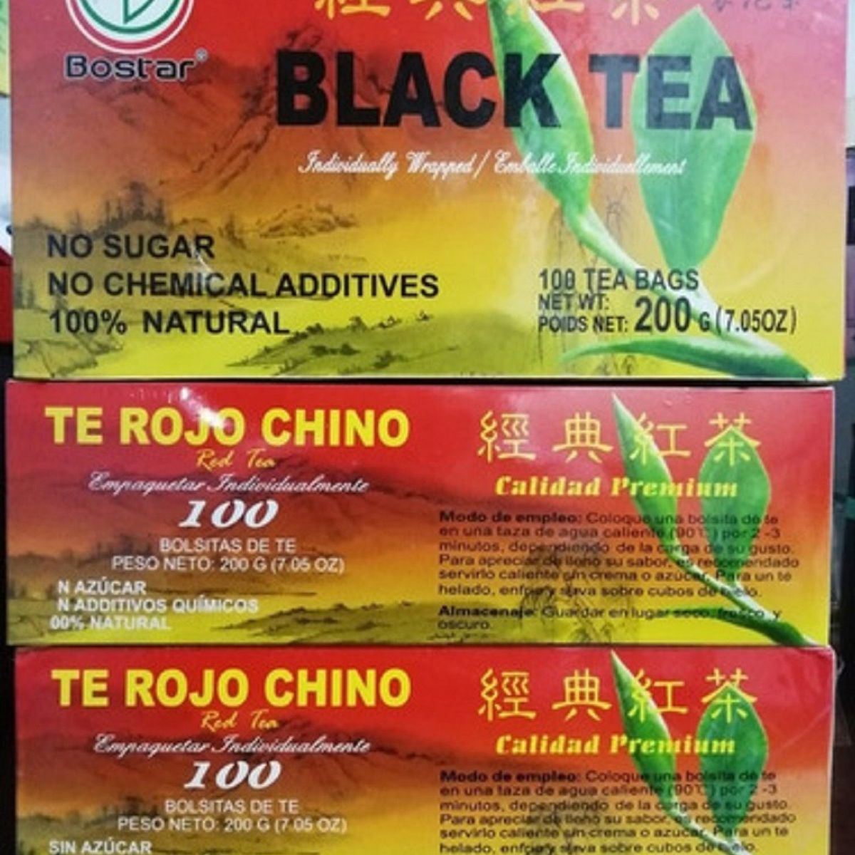 GENERICO - Bostar, TE ROJO Chino x 100 unidades Natural