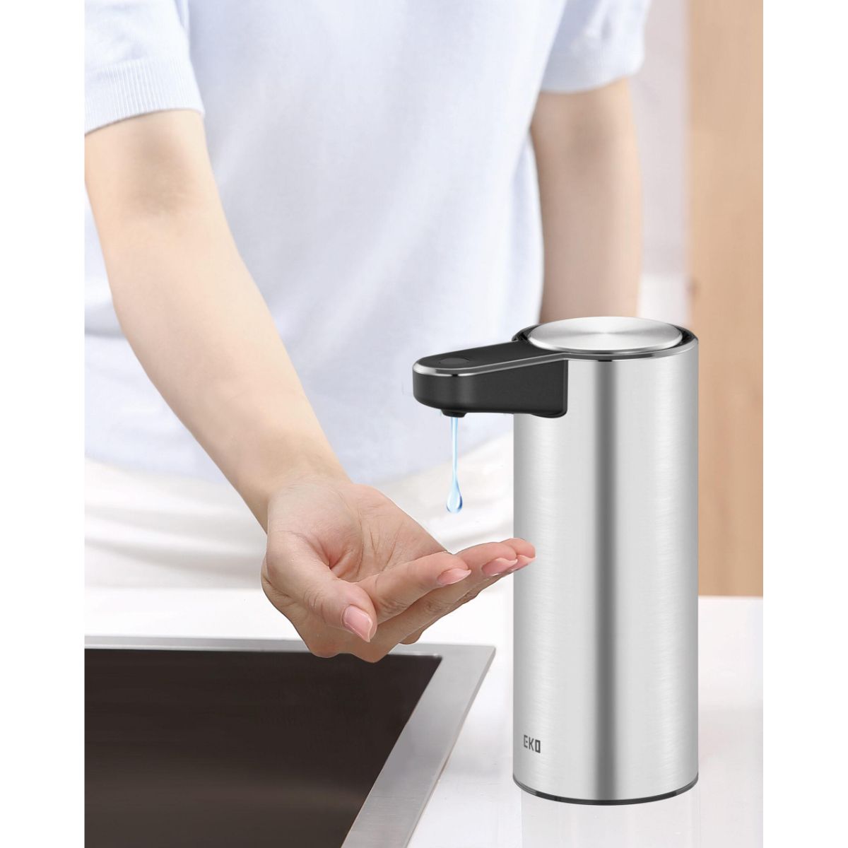 EKO - Dispensador jabón líquido sensor recarga USB EKO Aroma 250ml
