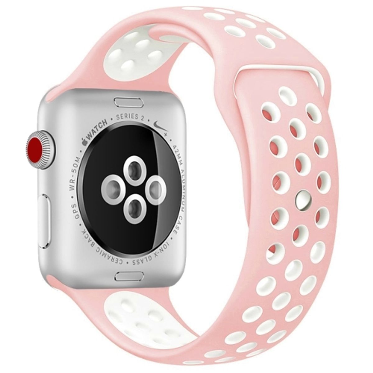 GENERICO - Correa Sport Deportiva Silicona para Apple Watch ROSADO 38mm