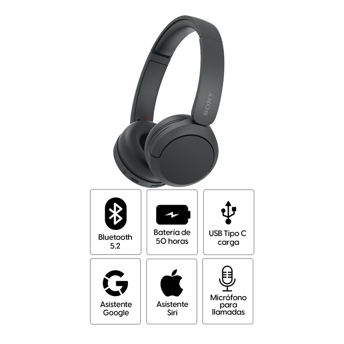 SONY - AUDIFONOS BLUETOOTH ON EAR SONY CH520 -  NEGRO
