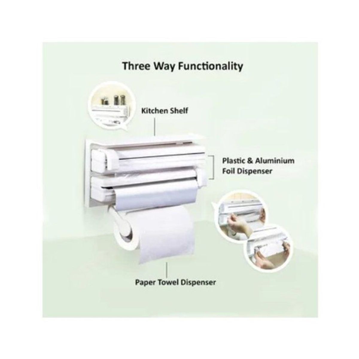 GENERICO - Dispensador de papel aluminio film papel toalla