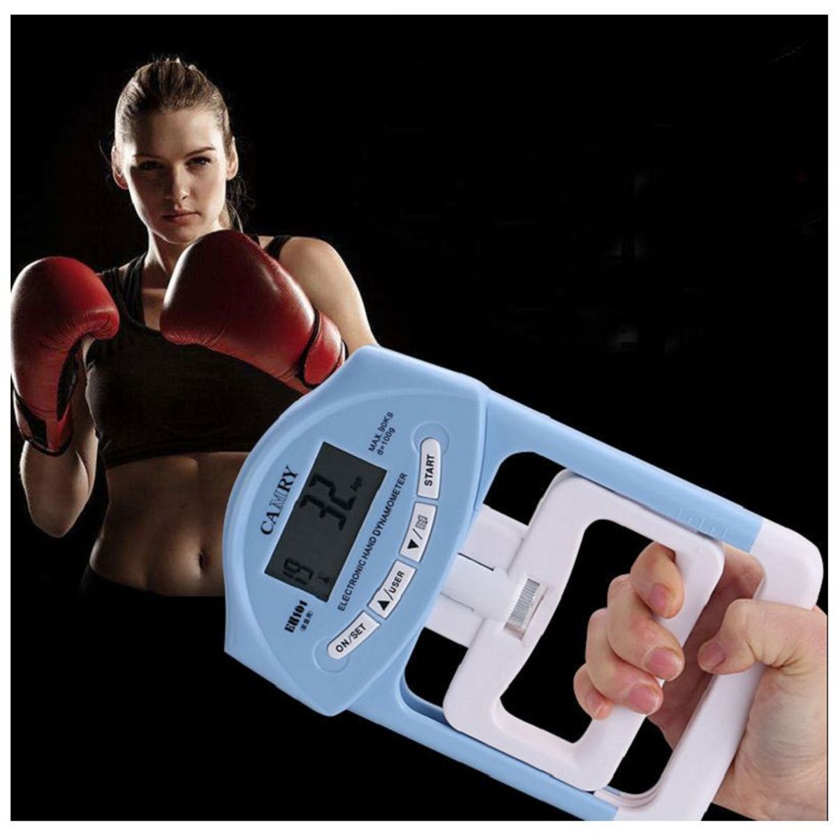 CAMRY - Dinamómetro Digital De Mano para Medición de Fuerza - CAMRY