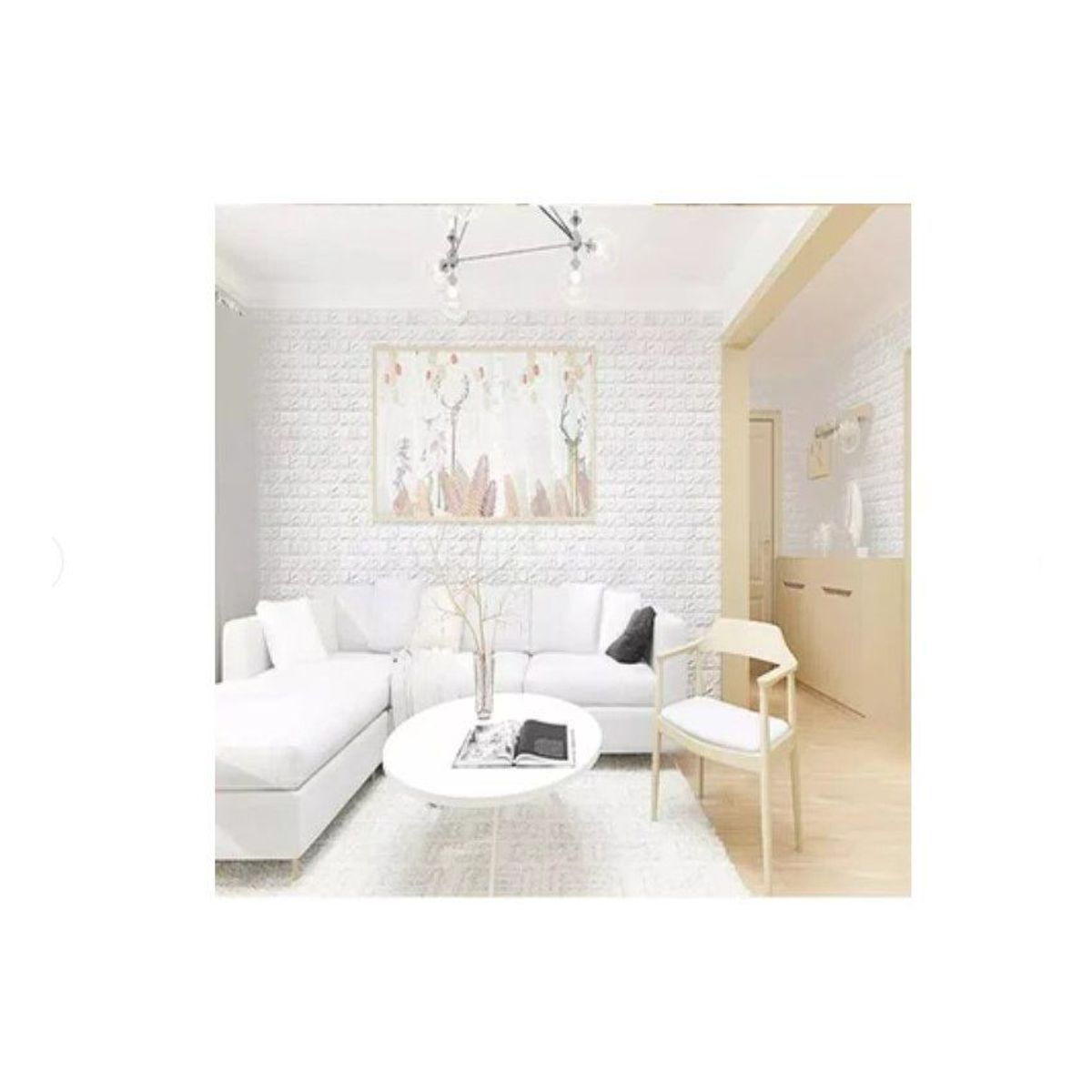 GENERICO - Papel tapiz autoadhesivo 3d ladrillo decorativo 10 pcs de calidad