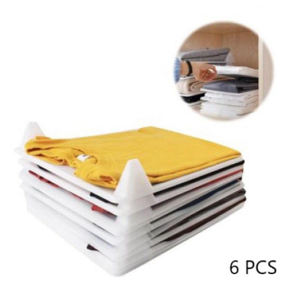 GENERICO - Organizador de camisas ropa para armario juego de 6 piezas