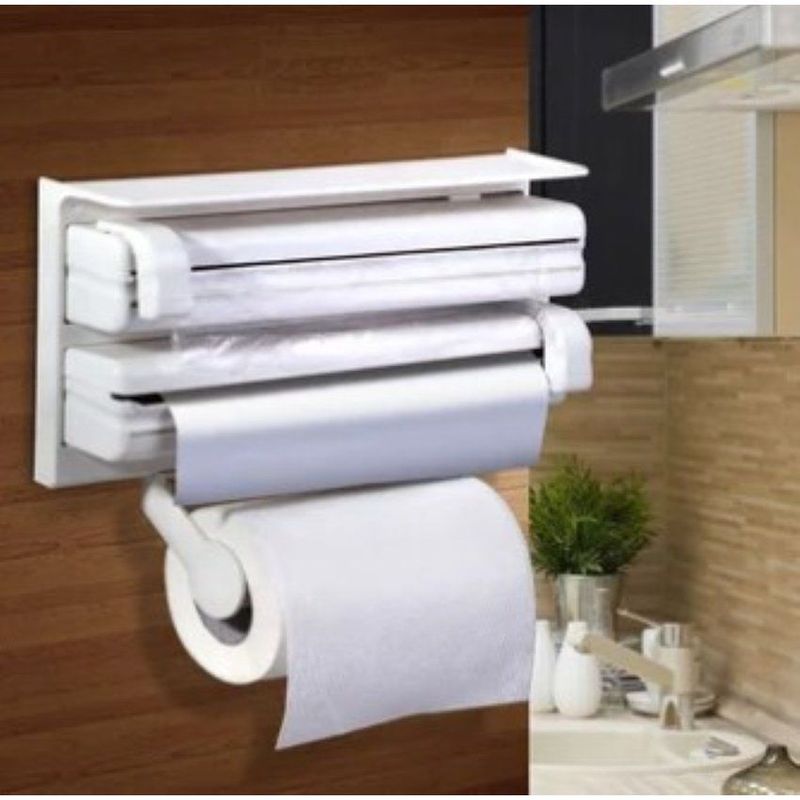 GENERICO - Rollo de papel toalla aluminio portarollo roll