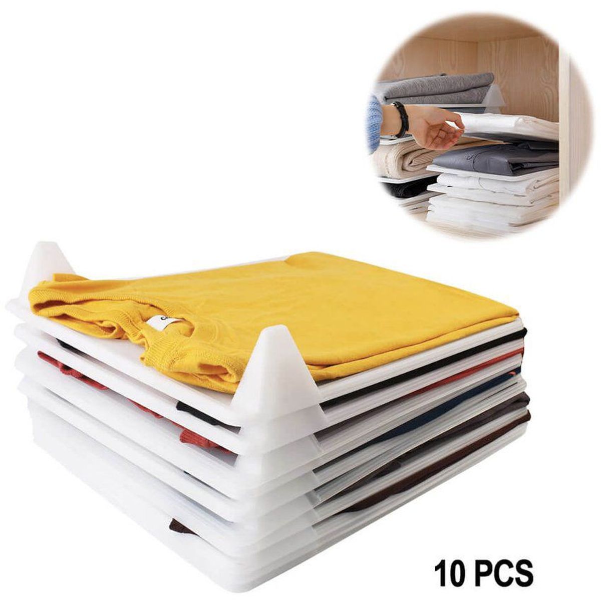 GENERICO - Organizador camisas separadores closet organizador armario 10 pzas