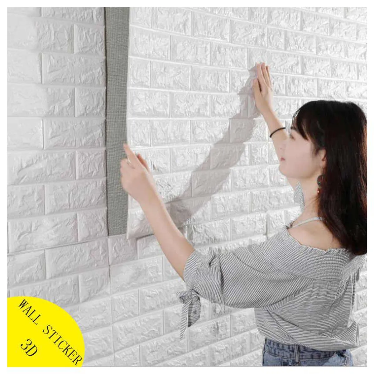 GENERICO - Adhesivos pared 3d ladrillos 10pcs pegatina sticker paneles