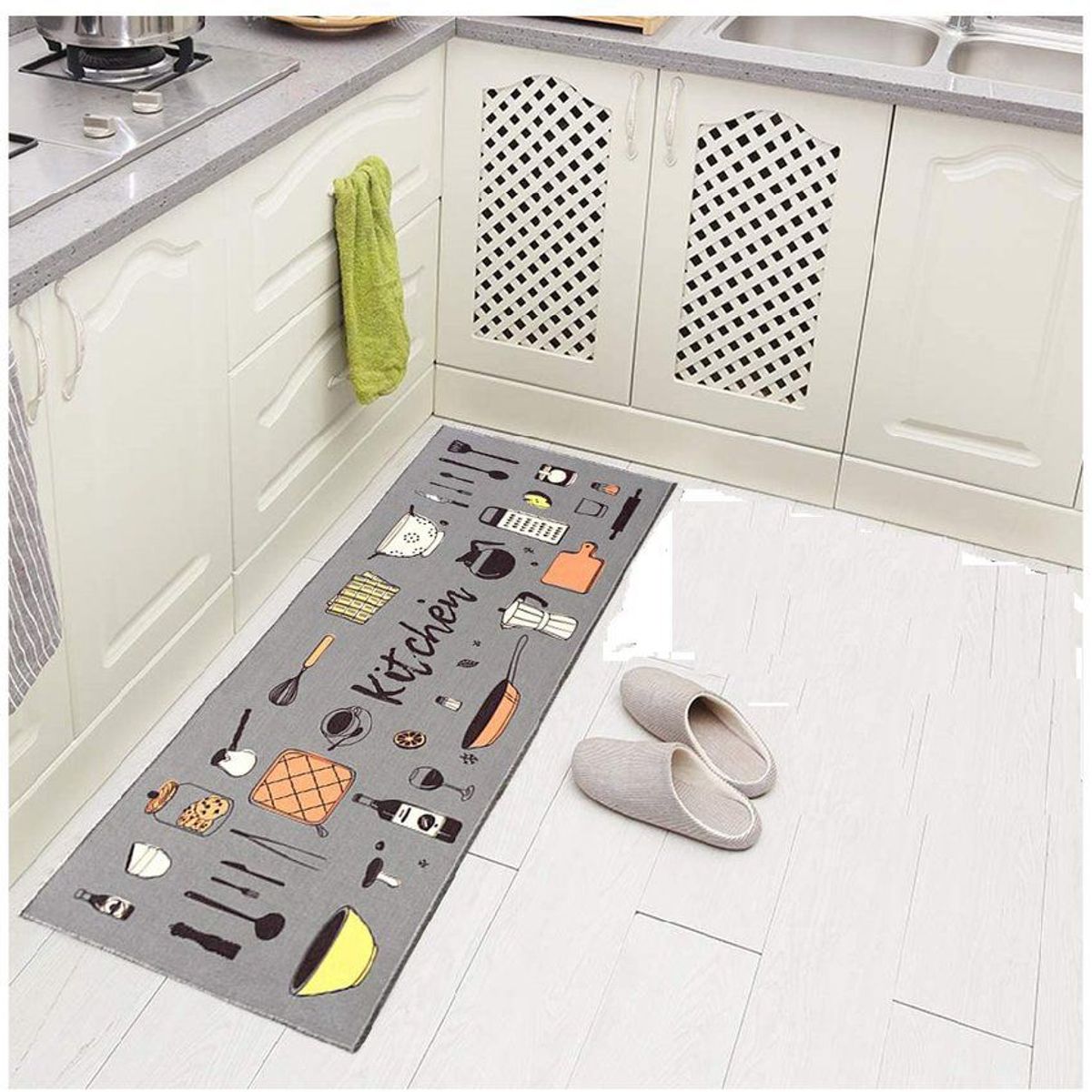 GENERICO - Alfombra moderna para cocina tapete antideslizante