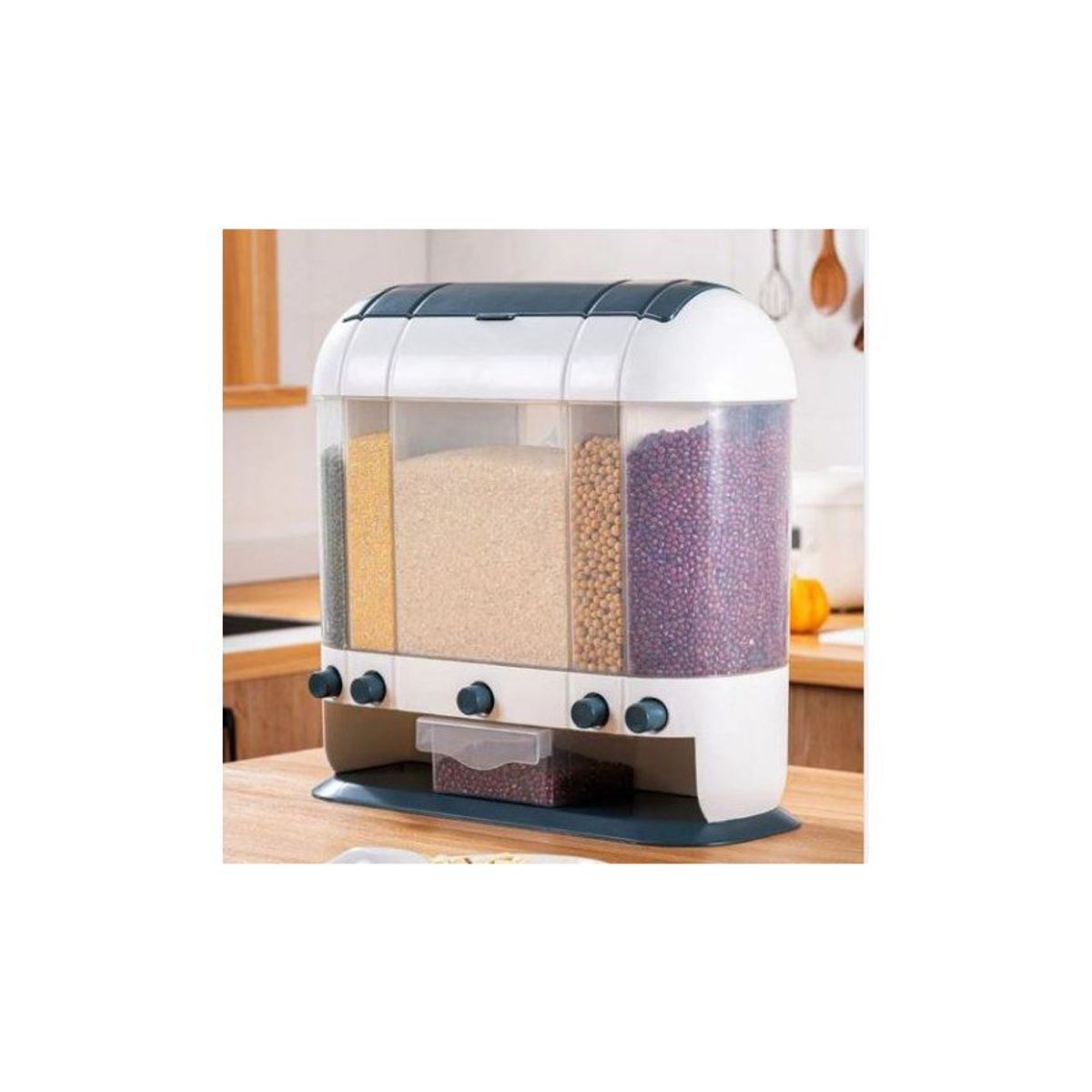 GENERICO - Dispensador de arroz cereales con 5divisiones 12k