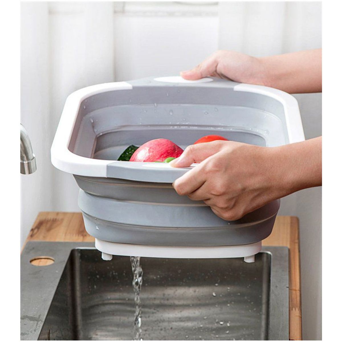 GENERICO - Escurridor de cocina o tabla de picar en 2 en 1 modelo plegable