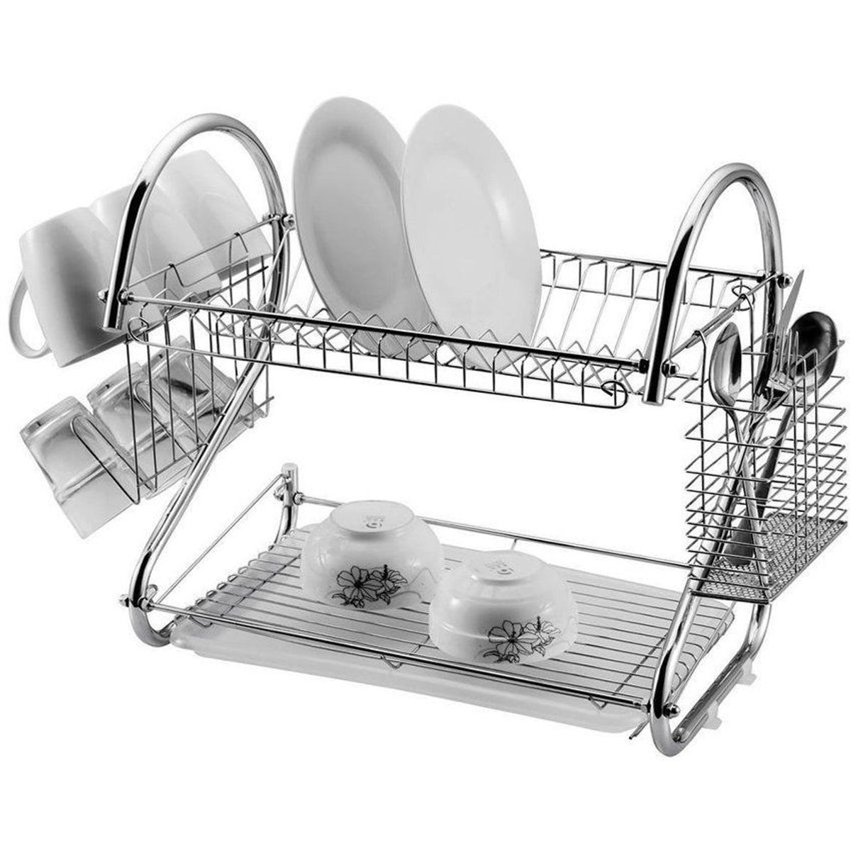 GENERICO - Escurridor de platos 2 pisos de metal