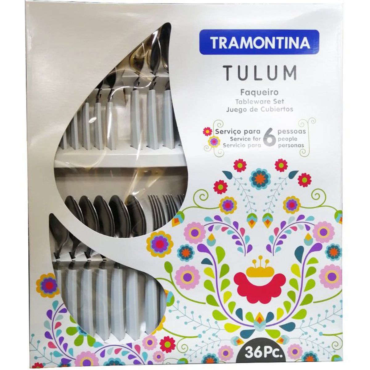 TRAMONTINA - Set de cubiertos tramontina x 36 piezas - blanco