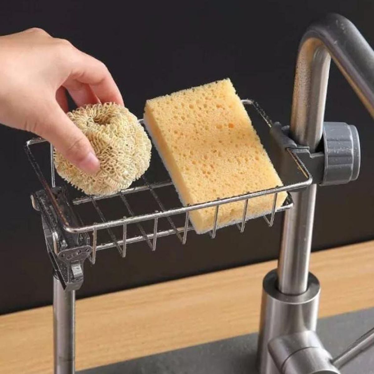 GENERICO - Rack de caño o ducha para cocina de acero inoxidable