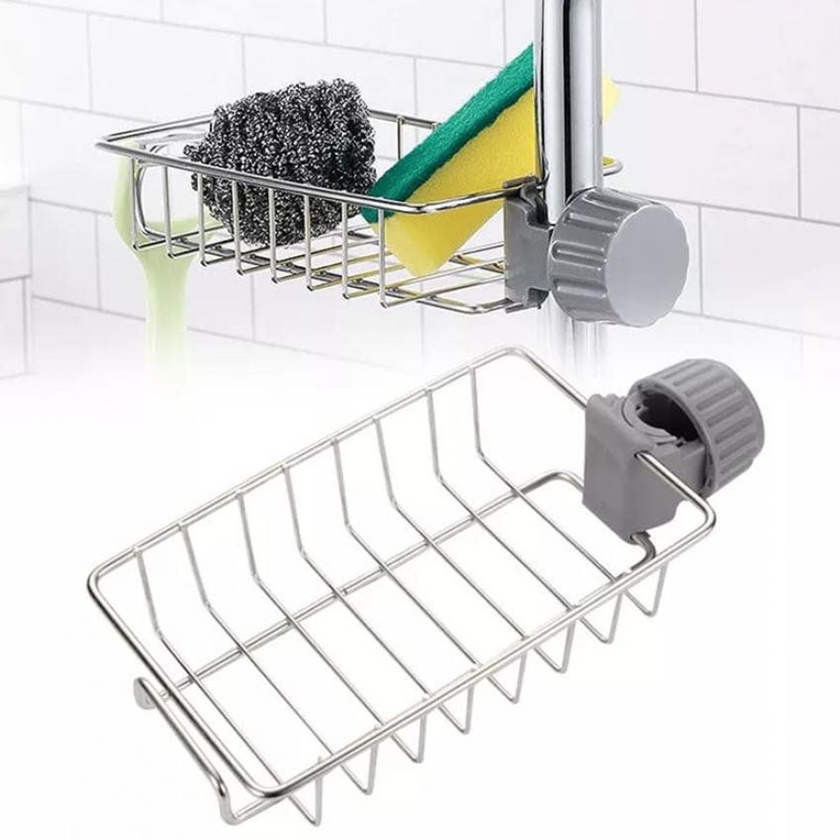 GENERICO - Rack de caño o ducha para cocina de acero inoxidable