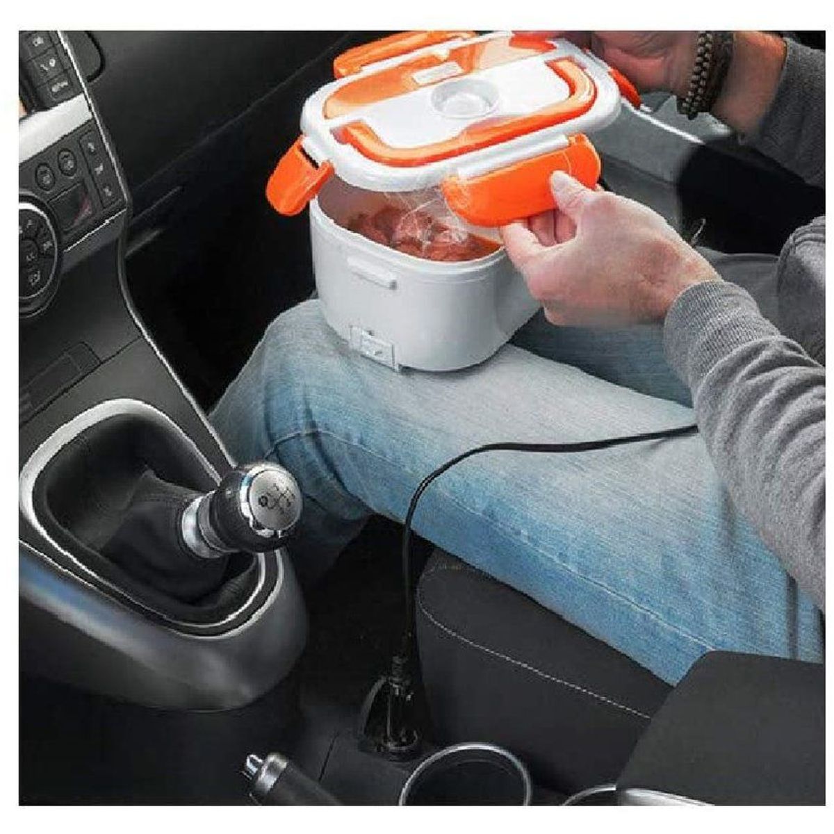GENERICO - Lonchera eléctrica para auto portátil 12v comida caliente 15l