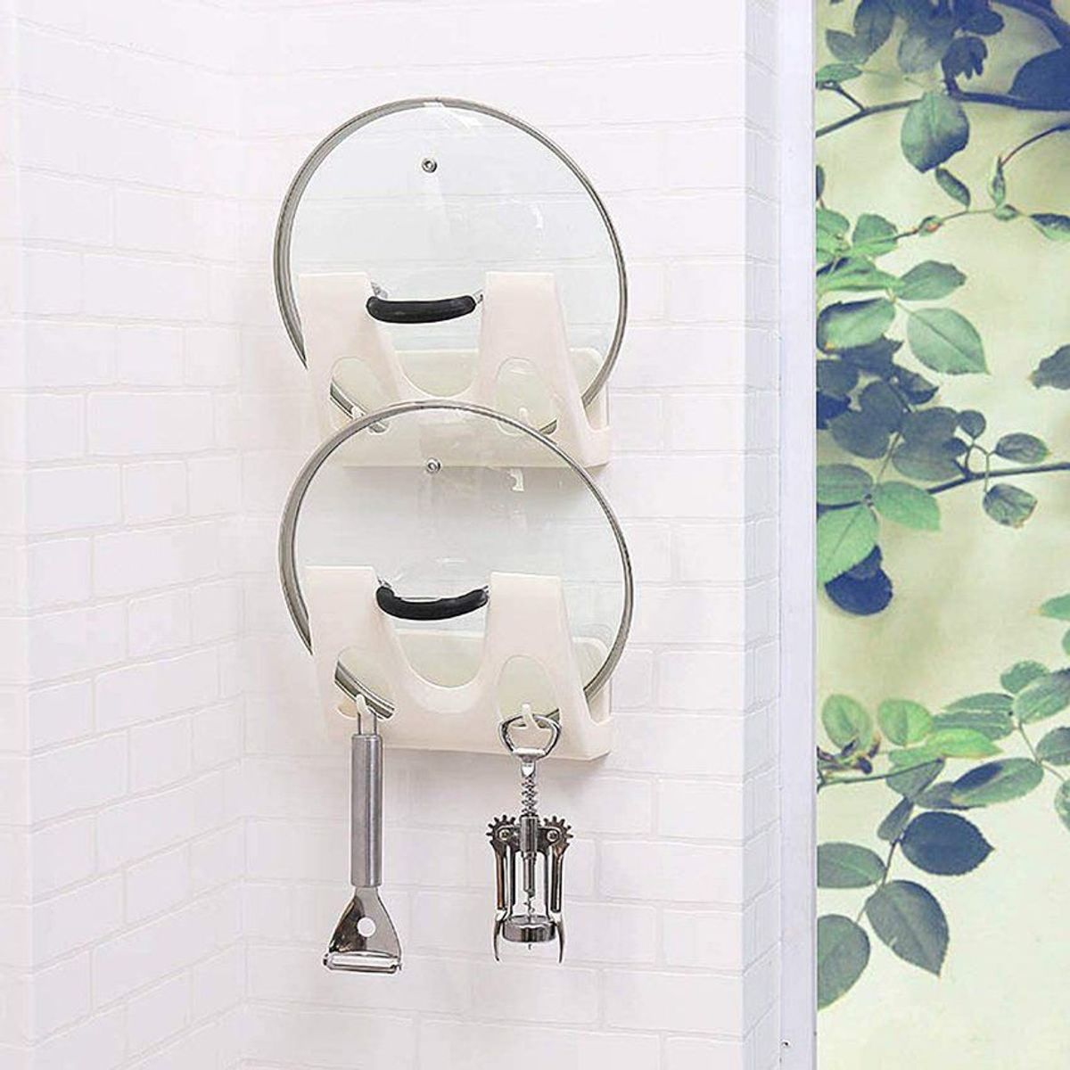 GENERICO - Organizador colgador tapas de olla y soporte de tablas de picar