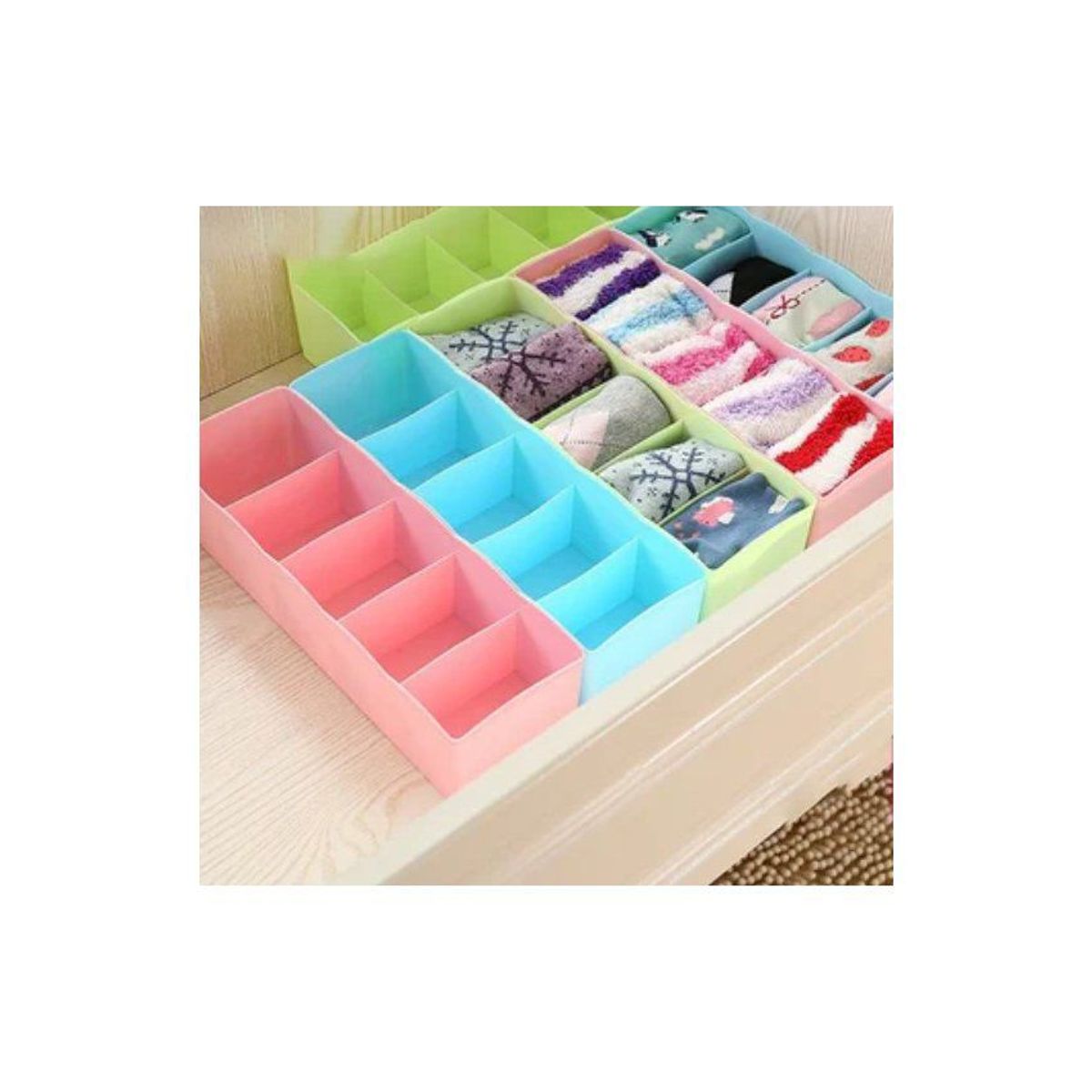 GENERICO - Organizador de ropa interior bufandas o calcetines x 3 uni.