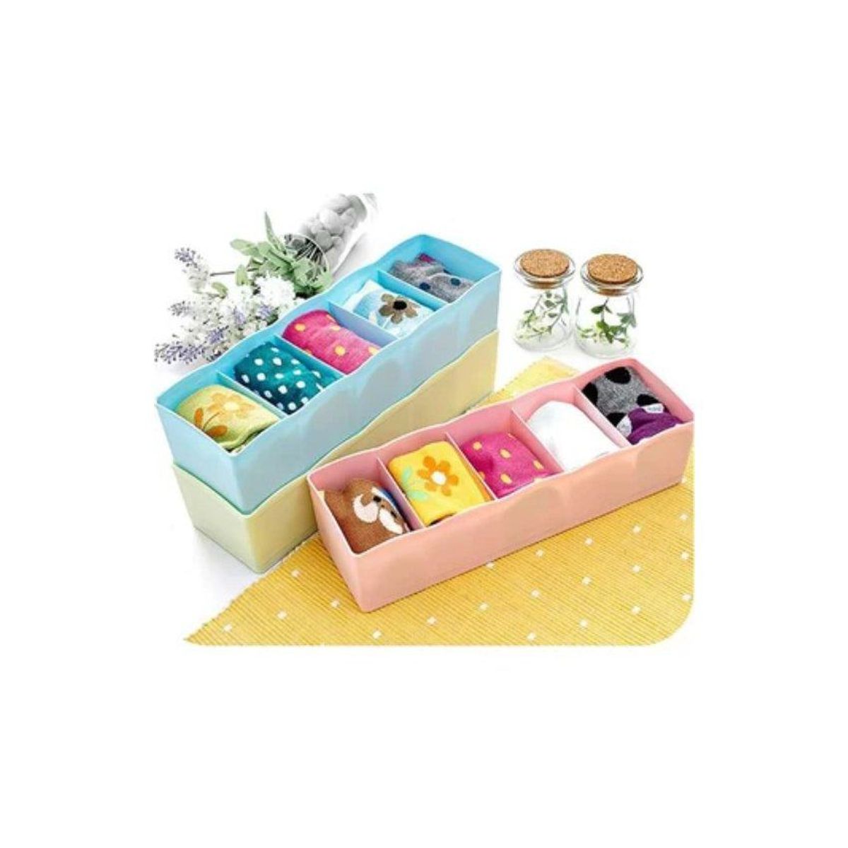 GENERICO - Organizador de ropa interior bufandas o calcetines x 3 uni.