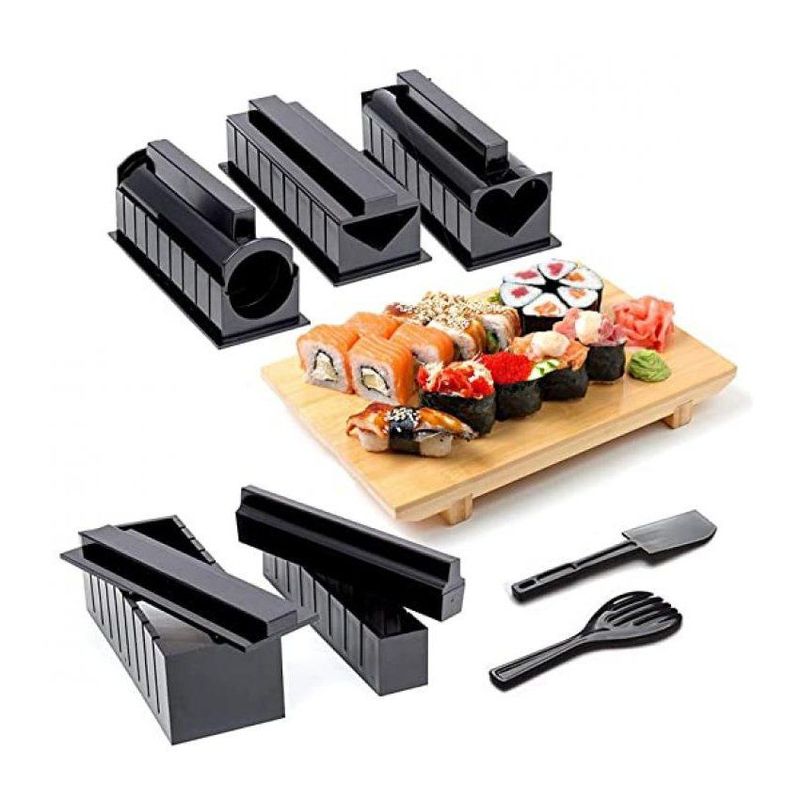 GENERICO - Moldes para hacer sushi kit para hacer ricos sushi 10 piezas