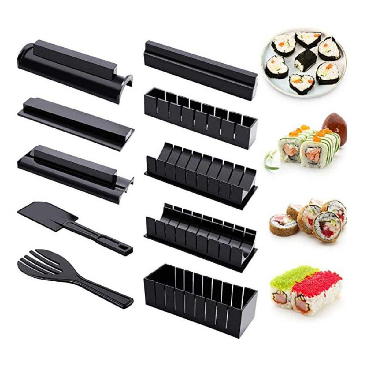 GENERICO - Moldes para hacer sushi kit para hacer ricos sushi 10 piezas