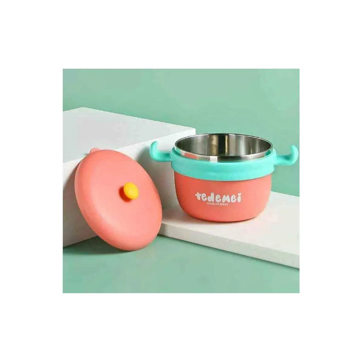 GENERICO - Lonchera térmica almuerzo 3 niveles  verde