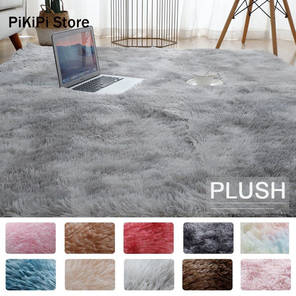 GENERICO - Alfombra de felpa gruesa para sala