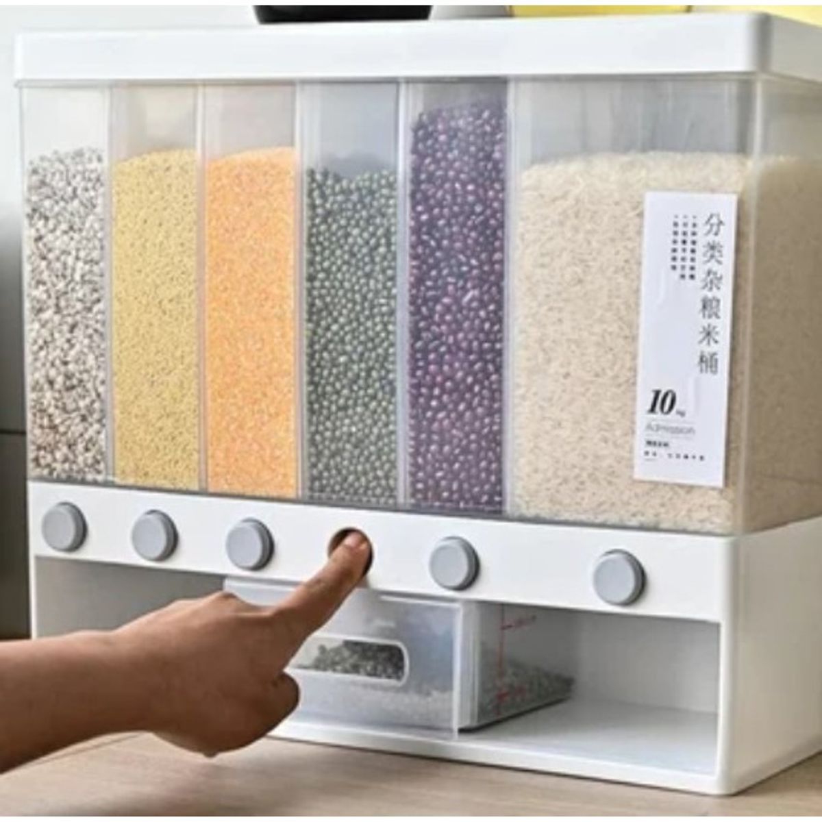 GENERICO - Dispensador de arroz   6 divisiones de calidad A1