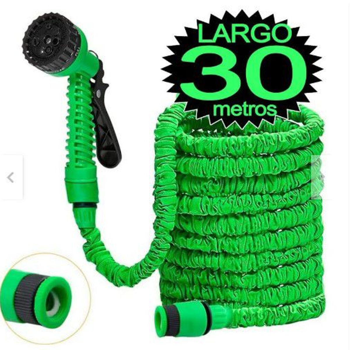 GENERICO - Manguera expandible 30mts con pistola de 7 chorros + accesorios
