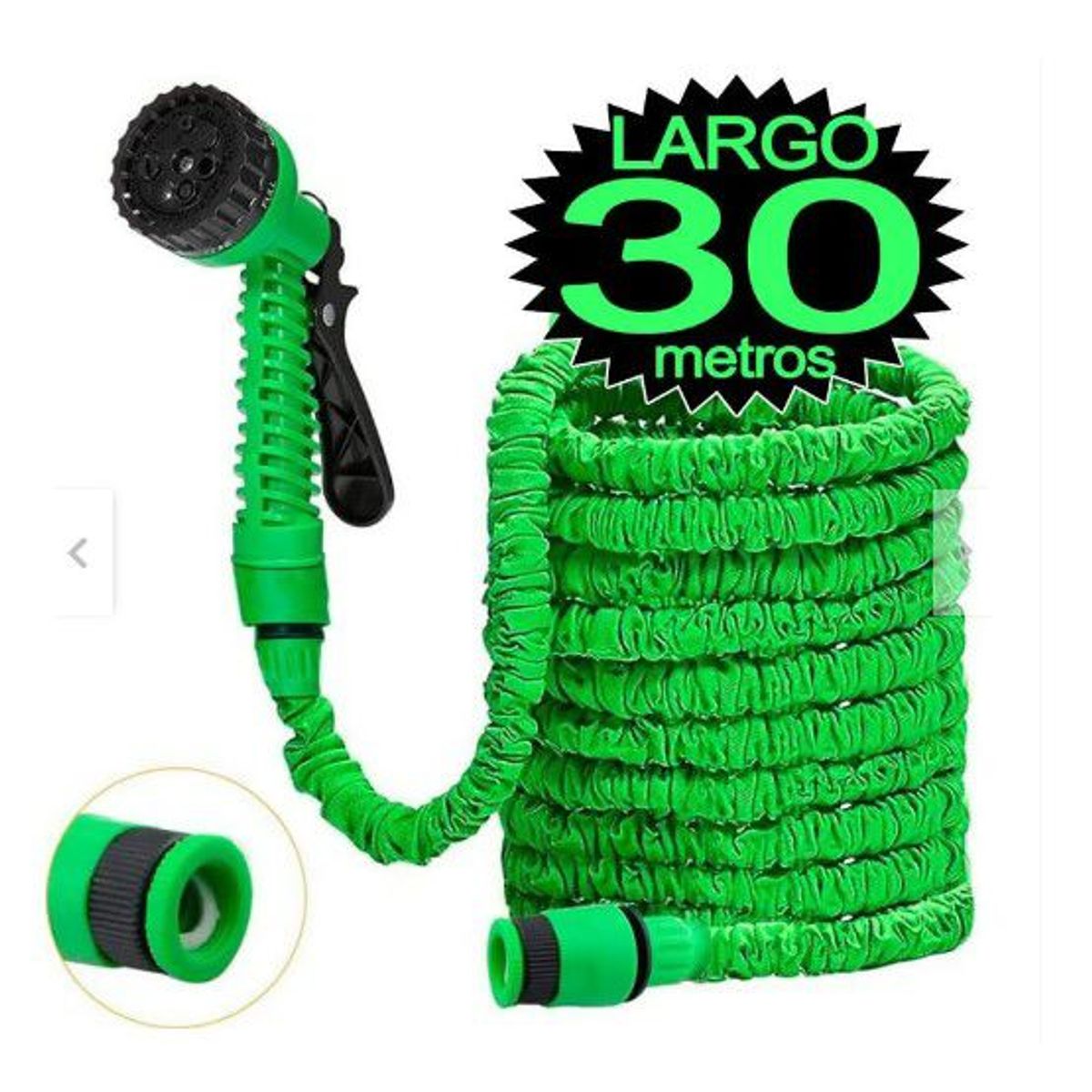GENERICO - Manguera expandible 30mts con pistola de 7 chorros + accesorios