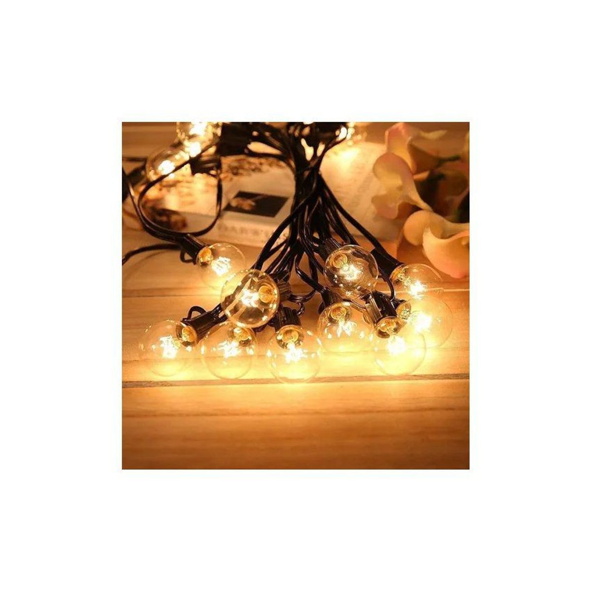 GENERICO - Guirnalda luces para patio guirnalda 25 bombillas 7.5 metros