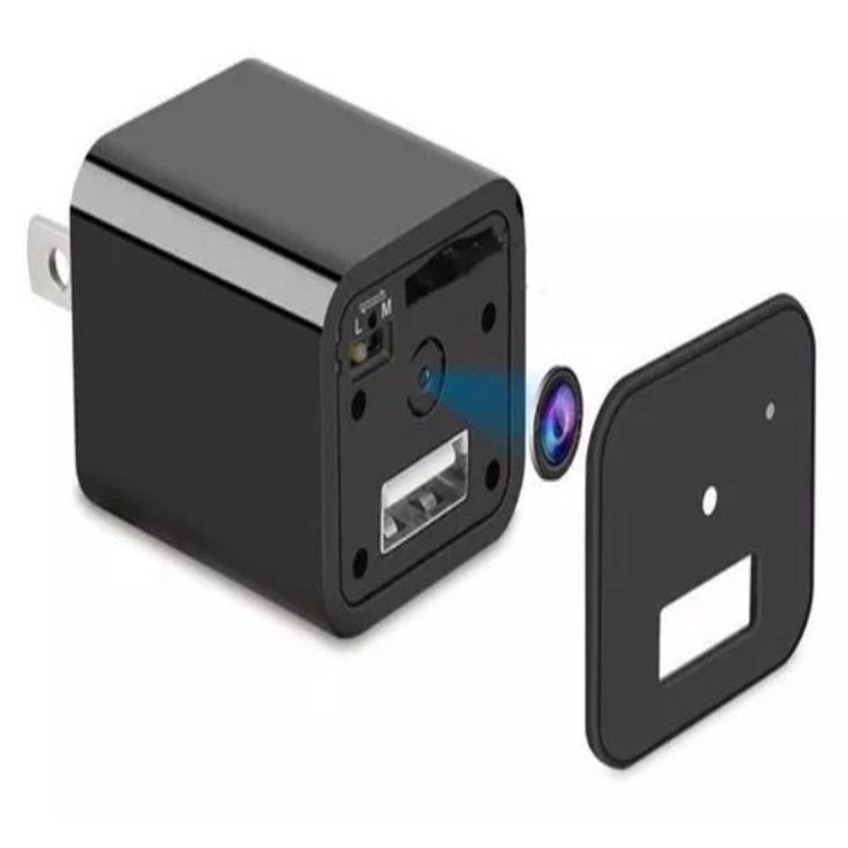 MN ELECTRONICS - Camara Cargador De Pared Espia CH007 Sensor de Movimiento HD