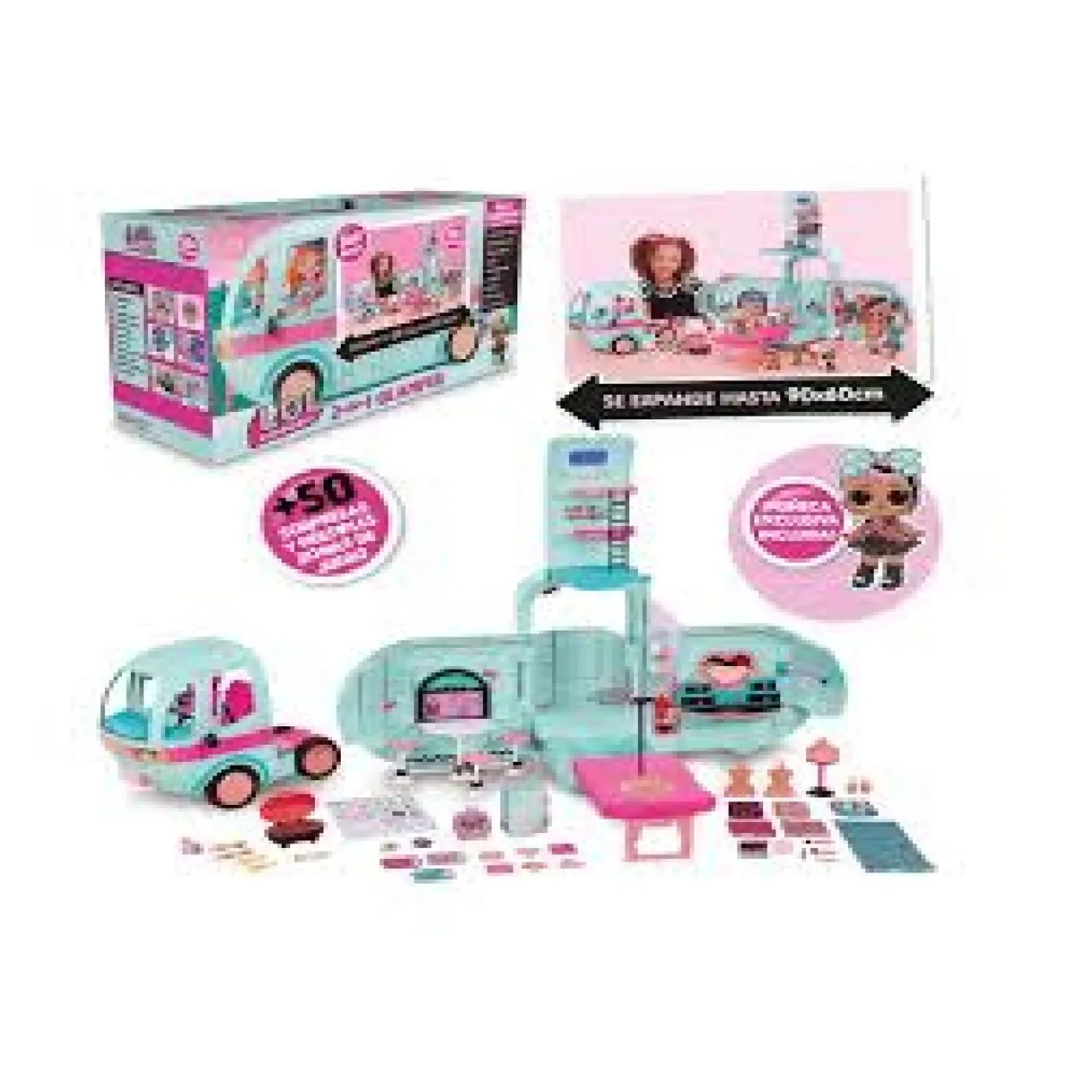 LOL - Lol surprise omg glamper van 4 en 1 gigante 50 sorpresas