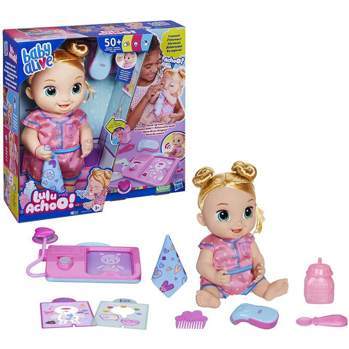 BABY ALIVE - Muñeca lulú achoo estornuda interactiva baby alive rubia