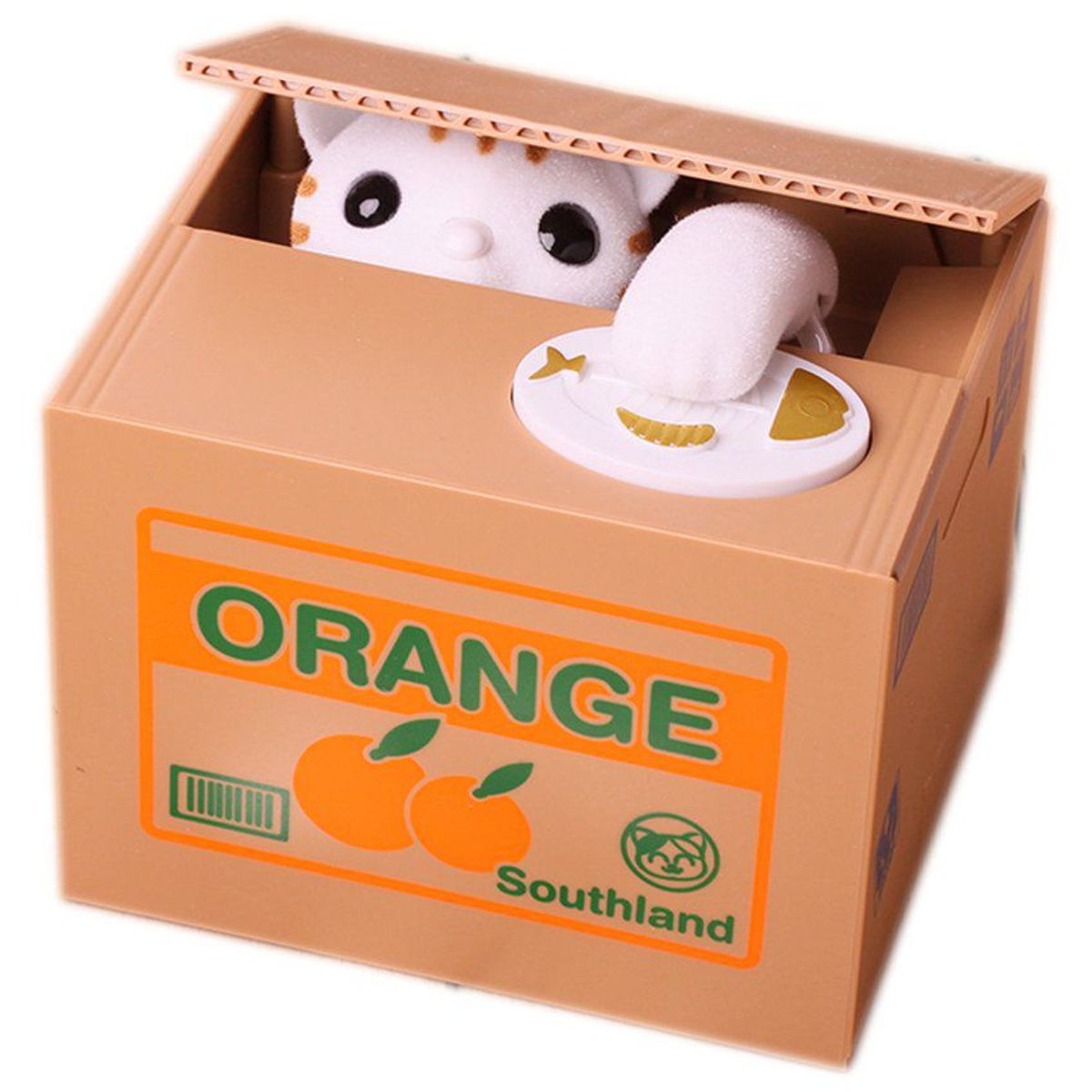 GENERICO - Alcancía automática modelo gatito roba monedas - multicolor