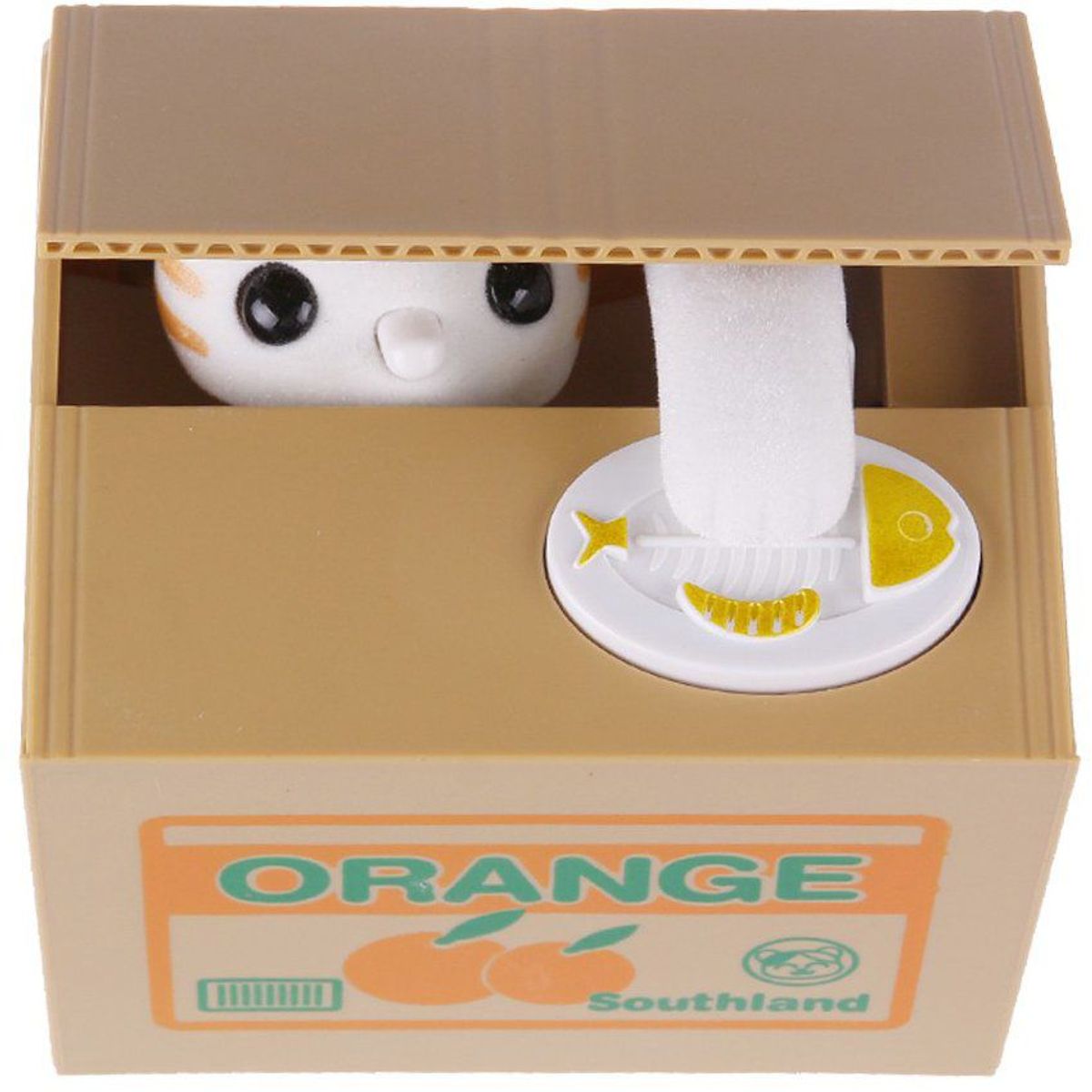 GENERICO - Alcancía automática modelo gatito roba monedas - multicolor