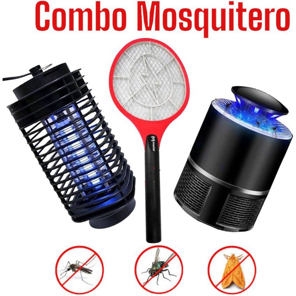GENERICO - Kit para mosquitos polillas insectos mosquitocutor elimina 3 modelos