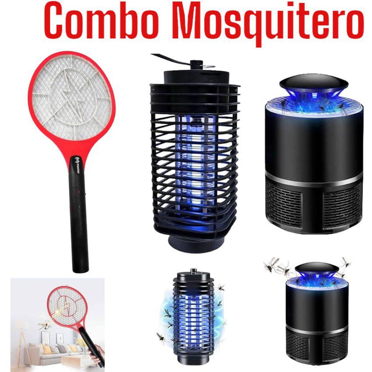 GENERICO - Kit para mosquitos polillas insectos mosquitocutor elimina 3 modelos