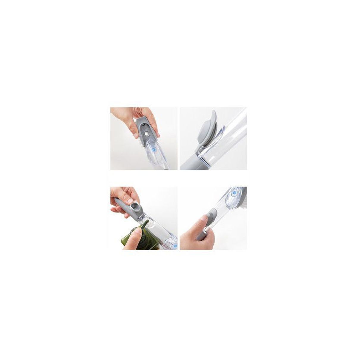 GENERICO - Cepillo para lavavajilla con dispensador + cabezal de esponja